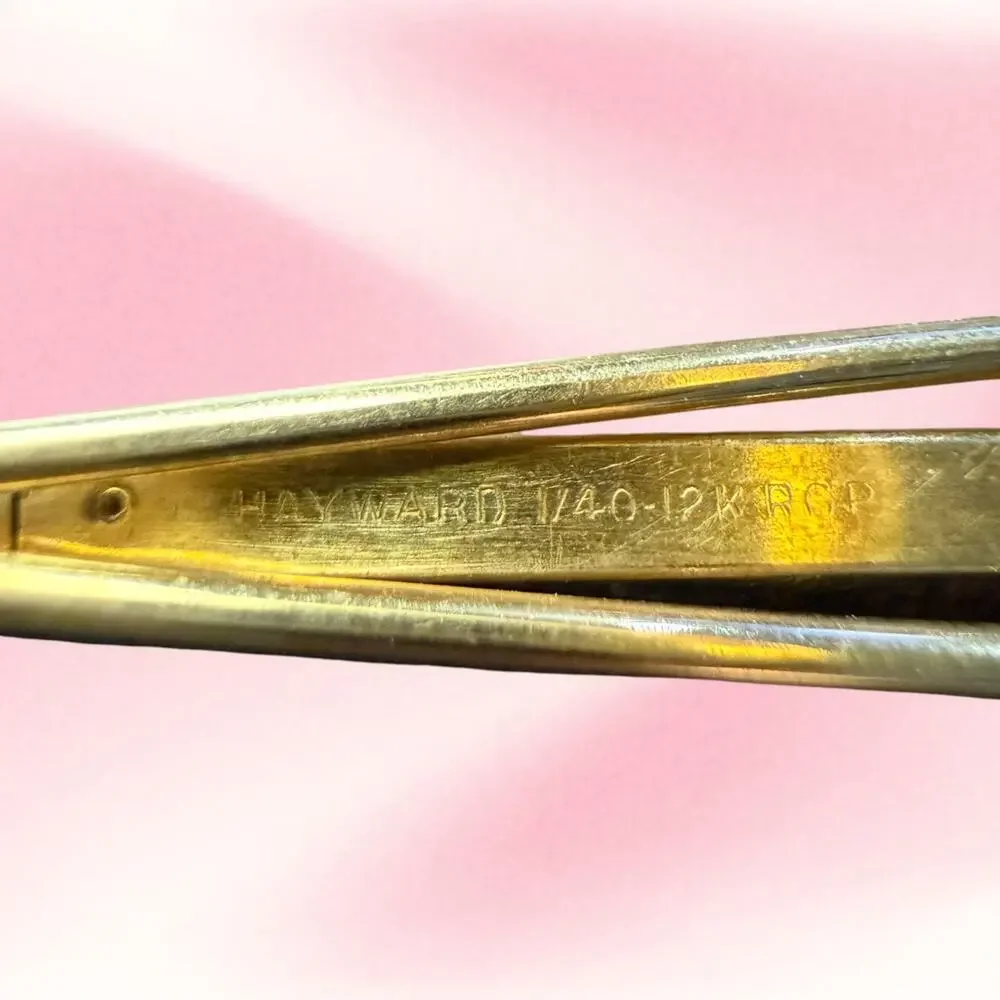 Vintage Hayward 12K RGP Fly Fishing Lure Lucite Tie Clip Chain MCM